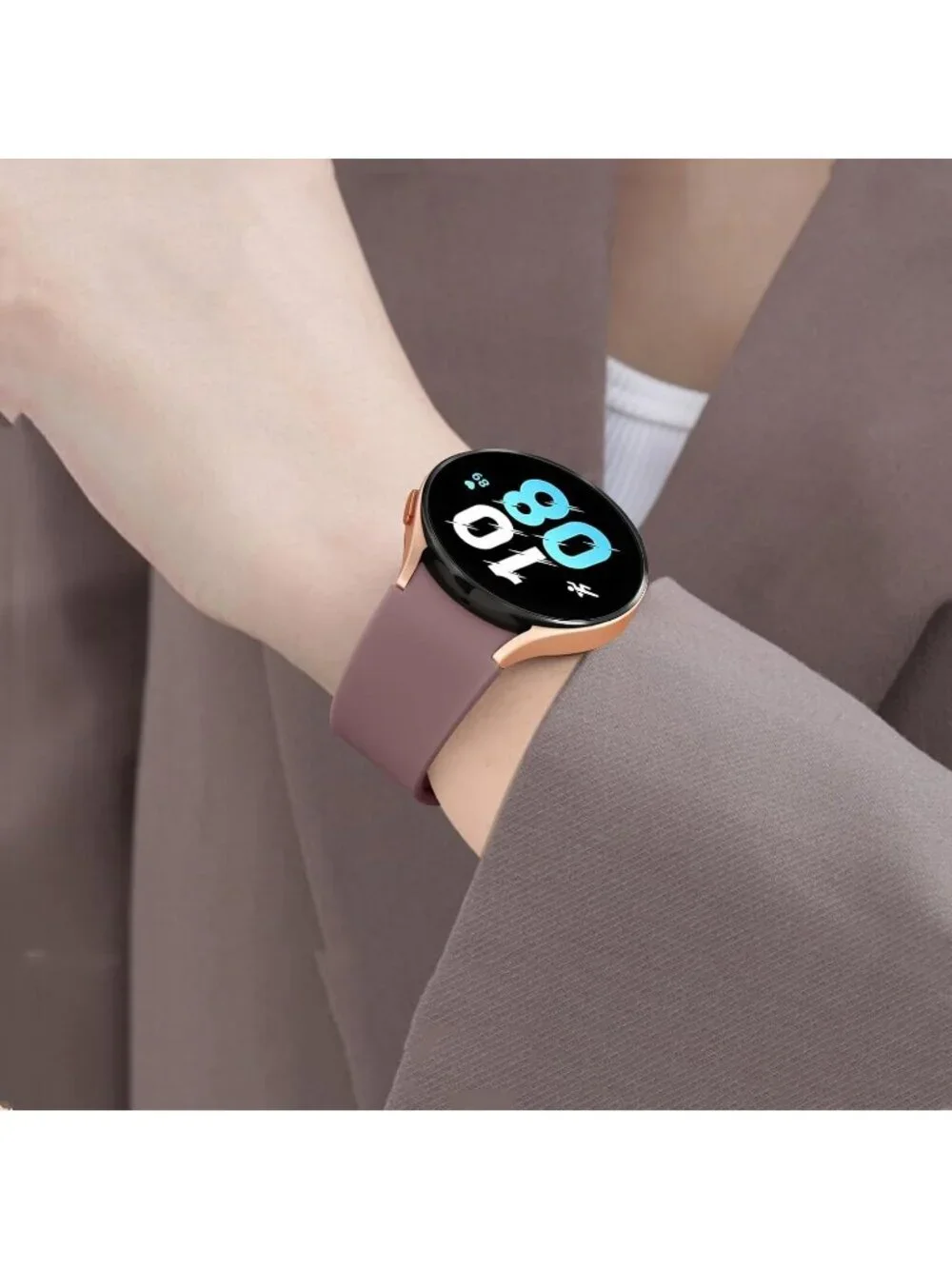 Unisex Smoke Violet Analog Soft Silicone Replacement Strap Samsung Galaxy Watch